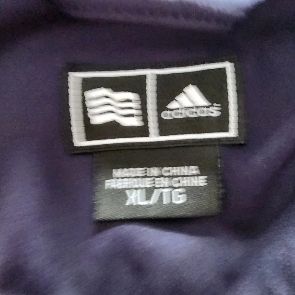 Adidas blue 1/4 zip pullover long sleeve‎ jacket mens size XL